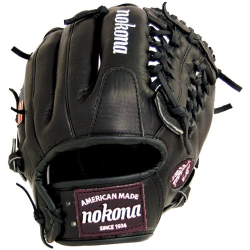 nokona-bloodline-pro-elite-black-baseball-glove-modified-trap-11-5-inch-right-handed-throw BL-1150M-BLK-Right Hand Throw Nokona 808808883500 Nokona uses proprietary Bloodline leather as the basis for this series.