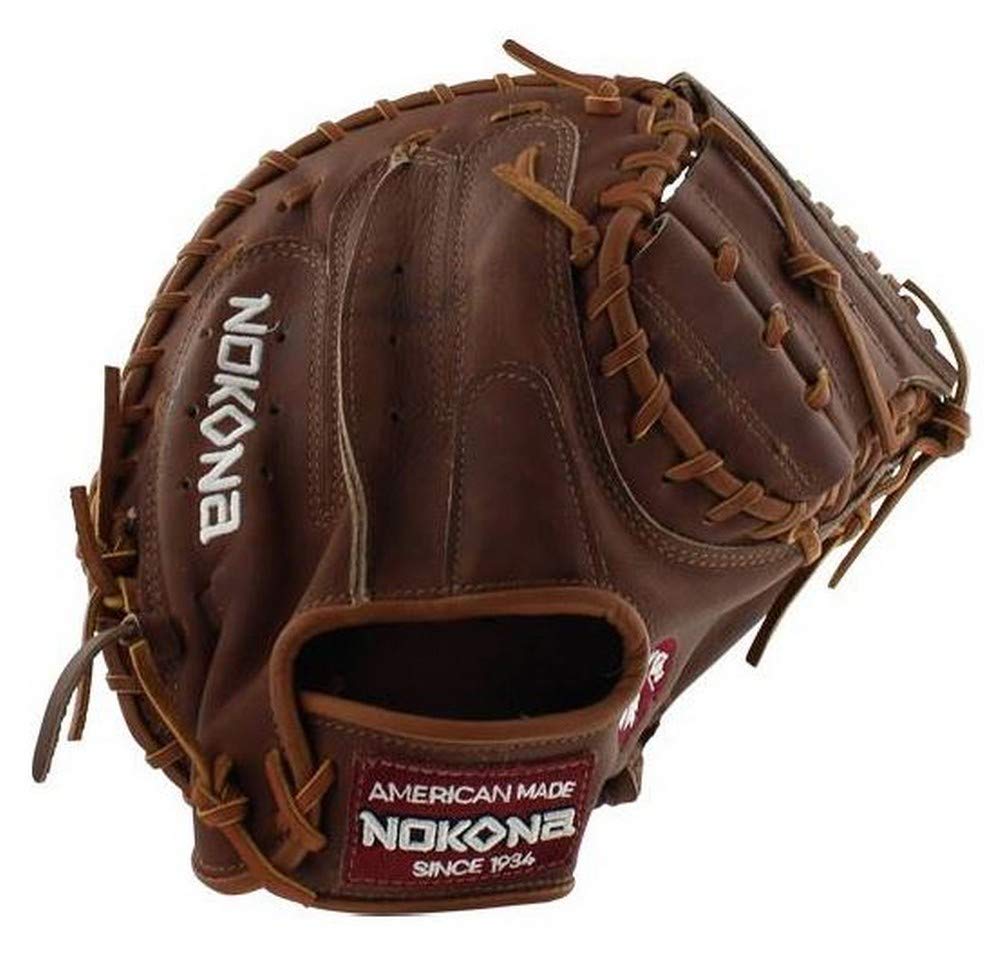 nokona-catchers-mitt-w-3350c-right-hand-throw-33-5-inch W-3350C-RightHandThrow Nokona 808808893073 33.50 Inch Catchers Mitt Closed Web Conventional Open Back Index Finger