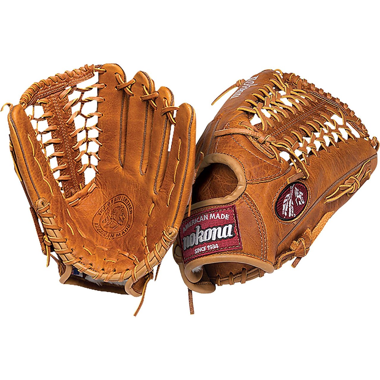 Nokona Generaton Series 12.75 inch Outfield Baseball Glove. Modified Trap Web. Generation Steerhide has a traditional saddle tannage – a throwback leather with a rich color, and a natural, supple feel. Generation Steerhide has a medium weight, and creates good structure and fit. 12.75 inch outfield pattern. Modified Trap Web And Open Back. Generation Leather Scheme Steerhide. Genuine Shearling Cuff. Weight 650g. Handmade in the USA. One year warranty. G1275M. Inspired by Nokona’s heritage of handcrafting ball gloves in America for the past 80 years, the Generation series has a beautiful, classic look, and is a high performance glove. Made with Nokona’s proprietary Generation Steerhide leather, this glove is a showpiece on and off the field, and represents baseball gear at its finest. The Generation series takes you back to your roots, and harkens back to Nokona’s roots as a company, with the introduction of their original G Series in 1934. Inspired by this classic series, the Generation is a glove to be enjoyed for generations, as its look and fit will be enhanced as you use it and make it your own. For any player who loves the game, the Generation series has a comfortable, supple feel and is easy to break in.