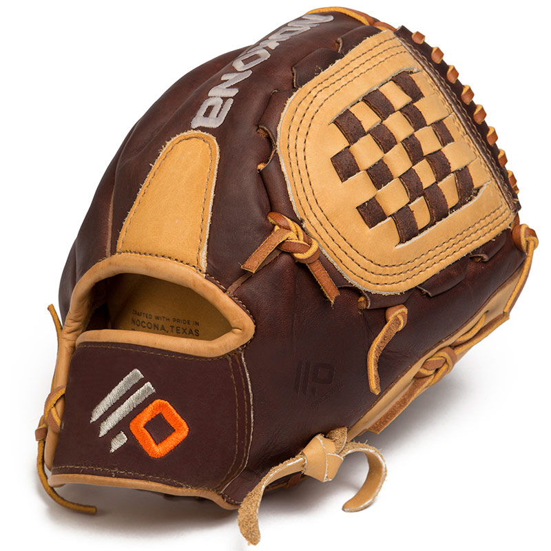 Nokona Alpha Select Premium youth baseball glove. The S-100 is a combination of buffalo and stampede leather weighing 485 grams. This youth glove is made with the same high quality as the pro mitts for the youth player.