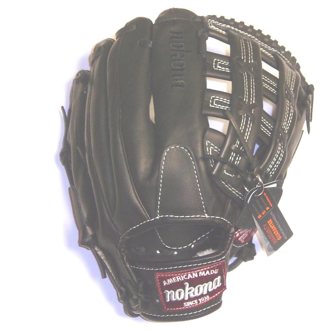 nokona-steerhide-pro-l-1300h-baseball-glove-13-inch-right-hand-throw L-1300H=BLK-RightHandThrow Nokona 808808891338 Nokona professional steerhide Baseball Glove with H web and conventional open