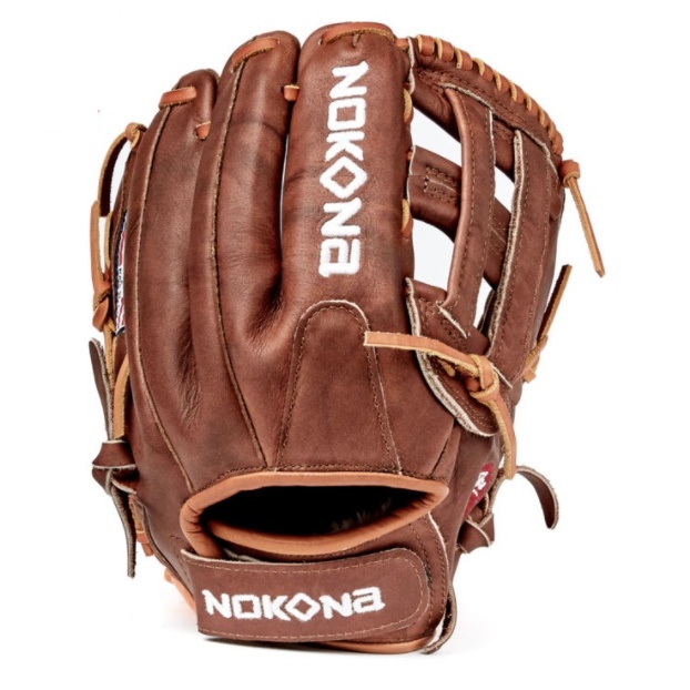 Inspired by Nokona's history of handcrafting ball gloves in America for over 80 years, the proprietary Walnut Crunch™ leather is a signature of Nokona. This glove provides great stability, duarability, and a game-ready feel. This classic series has been updated with a new look that highlights the gloves' modern features, while paying tribute to Nokona's long-standing baseball and softball heritage. Inspired by Nokona’s history of handcrafting ball gloves in America for over 85 years, the proprietary Walnut Crunch™ leather is a Nokona signature. This glove provides great stability, durability, and a game-ready feel. The classic Walnut™ series has been updated to highlight the glove’s modern features, while also paying tribute to Nokona’s long-standing baseball and softball heritage.  Position: Infield/Outfield Adult 12 Pattern H-Web Velcro Back Walnut Crunch ~710g One Year Warranty Handcrafted with Pride in the USA 