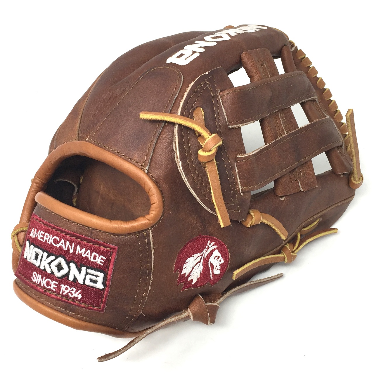 Inspired by Nokona’s history of handcrafting ball gloves in America for over 80 years, the proprietary Walnut Crunch leather is a signature of Nokona. This glove provides great stability, durability, and a game-ready feel. This classic series has been updated with a new look that highlights the gloves’ modern features, while paying tribute to Nokona’s long-standing baseball and softball heritage. - 11.75 Inch Model - H-Web - Open Back - Walnut Crunch Steerhide Leather - Weight: ~670g Inspired by Nokona’s history of handcrafting ball gloves in America for over 85 years, the proprietary Walnut Crunch™ leather is a Nokona signature. This glove provides great stability, durability, and a game-ready feel. The classic Walnut™ series has been updated to highlight the glove’s modern features, while also paying tribute to Nokona’s long-standing baseball and softball heritage.  Position: Infield Adult 11.75 Pattern H-Web Open Back Walnut Crunch ~670g One Year Warranty Handcrafted with Pride in the USA 