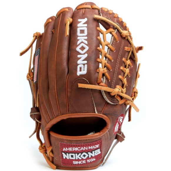 nokona-walnut-modified-trap-11-25-baseball-glove-right-hand-throw W-200M-RightHandThrow Nokona 808808894902 11.25 Inch Pattern Classic American Workmanship Colorway Brown Select Fit -