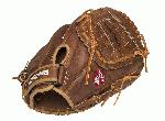 Nokona has outdone itself again! The Nokona Walnut Series has a versatility most gloves simply can not match. This series incorporates a unique design that makes it eligible for play in both baseball and softball. This series is constructed from a flexible and lightweight Walnut Steerhide Leather and features a quality that is second to none. Nokona has also installed a modified weave and a closed web that gives the mitt added strength and added flexibility to boost player performance. Featuring a closed back style, the Nokona Walnut Series First Base Mitt utilizes a strong hook and loop fastener on a D-ring, which is quickly adjustable, and ensures a solid lock, meaning extra safety The pocket has been enlarged, and this feature creates a bigger opening space to help make catching easier than ever before. This glove was handmade in the USA in Nocona, Texas.