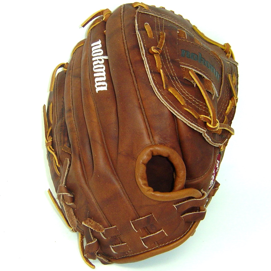 Nokona's signature leather, Walnut Crunch is used to craft this series of softball gloves. Nokona has built its reputation on this legendary leather because it is sturdy and pliable, and has a traditional look and feel. The Nokona WS-1200 used to be called the AMG175. Its a 12-inch fielder's baseball or softball glove is made of walnut cowhide leather and features a fully woven closed web, crescent-laced pocket, low-profile heel, and dual strap back. The genuine top-grain cowhide leather is known for its strength and durability and it has a smooth brown color. This breathable leather and will retain its shape for years to come. It's backed by a one-year warranty. Made in the USA. 12 glove with genuine top-grain walnut leather cowhide with a smooth brown color. It is a breathable leather and will retain its shape. It has strength and durability.