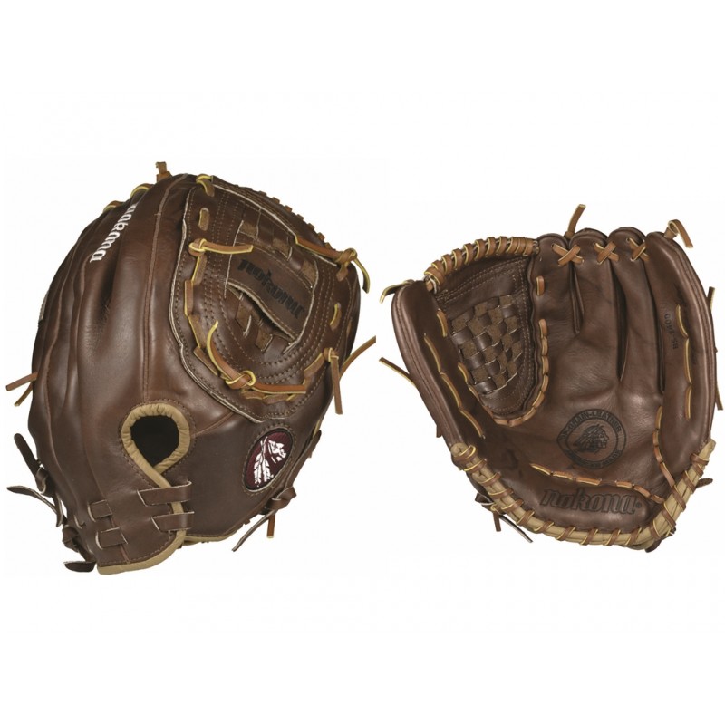 Nokona 14 inch Softball Glove. Nokona has built its reputation on legendary Walnut Crunch leather. Once you work it in, this glove is soft and supple, yet remains sturdy - a true, classic Nokona. A long-time favorite of softball players worldwide.