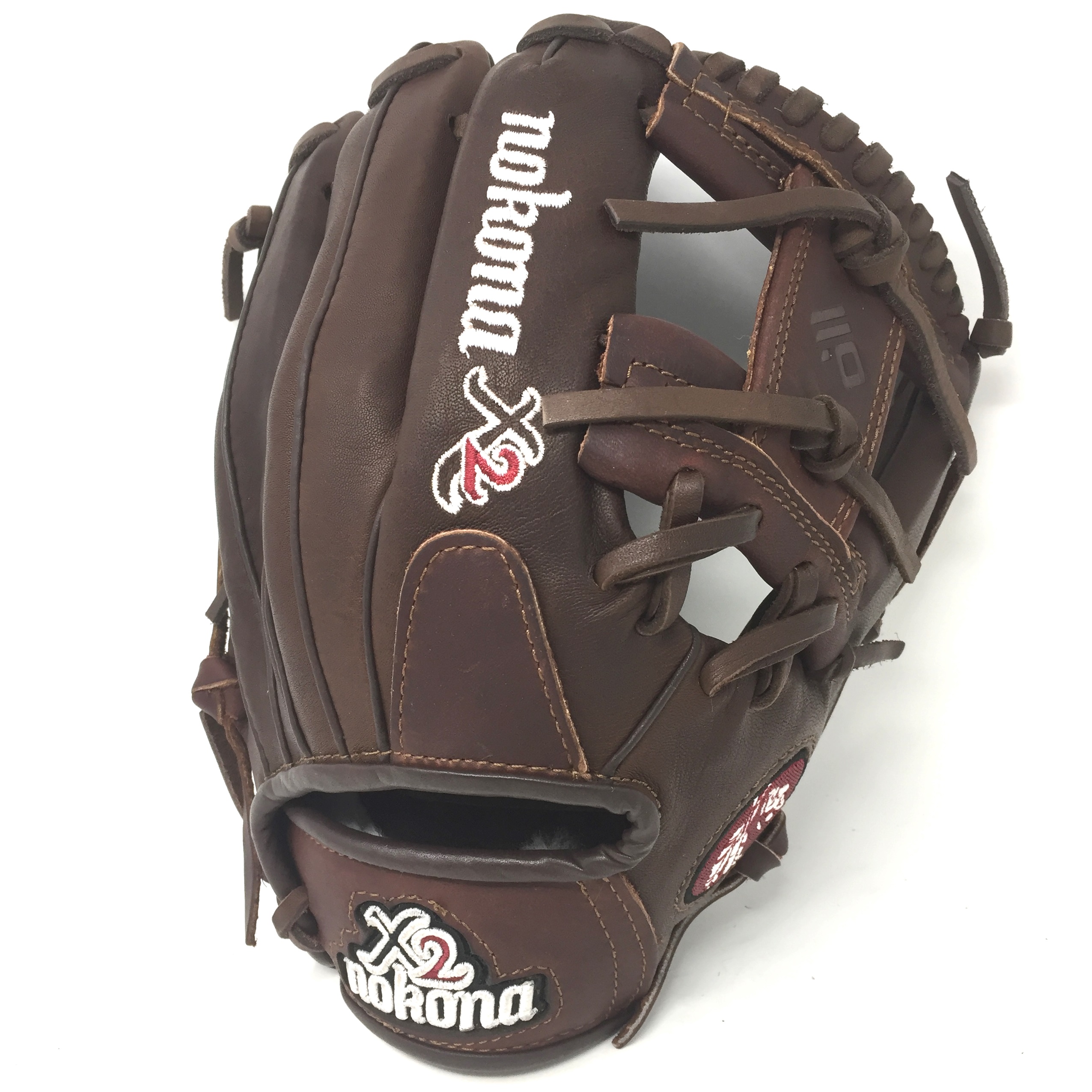 nokona-x2-elite-11-5-baseball-glove-i-web-right-hand-throw X2-1150I-RightHandThrow Nokona 808808891420 11.5 Pitcher/Infield Pattern I-Web Stampede + Kangaroo Leather Conventional Open Back