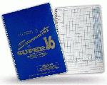 Peterson's Super 16 Baseball Scorebook and Softball Score Book : The Petersons Scoremaster -Super 16- Score Book is a 9 x 12-inch hardback baseball and softball scorebook. It provides scoring capabilities for up to 25 games (when recording both teams), 16 batting positions per team and a substitution slot for each of the 16 batting positions. Each page is equipped with pictorial scoring examples for easy to learn examples. The scorebook also features an area for prefigured batting averages. The Peterson's -Super 16- simplified scorebook also features lineup cards, average chart, team schedule, instructions, season summary, and a team roster. Coaches and parents alike can use the Scoremaster as a reference of stat sheets to accumulate game by game records on each player. There are 4 pages in the back of the scoring book, each page has 12 perforated tear-out line-up sheets to hang in the dugout. Overall, the Petersons Scoremaster Score Book is more than perfect for any baseball or softball team, especially Travel Teams.