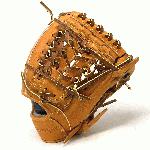 pVery stiff 11.75 inch orange Japan Kip baseball glove with black sheepskin lining./p