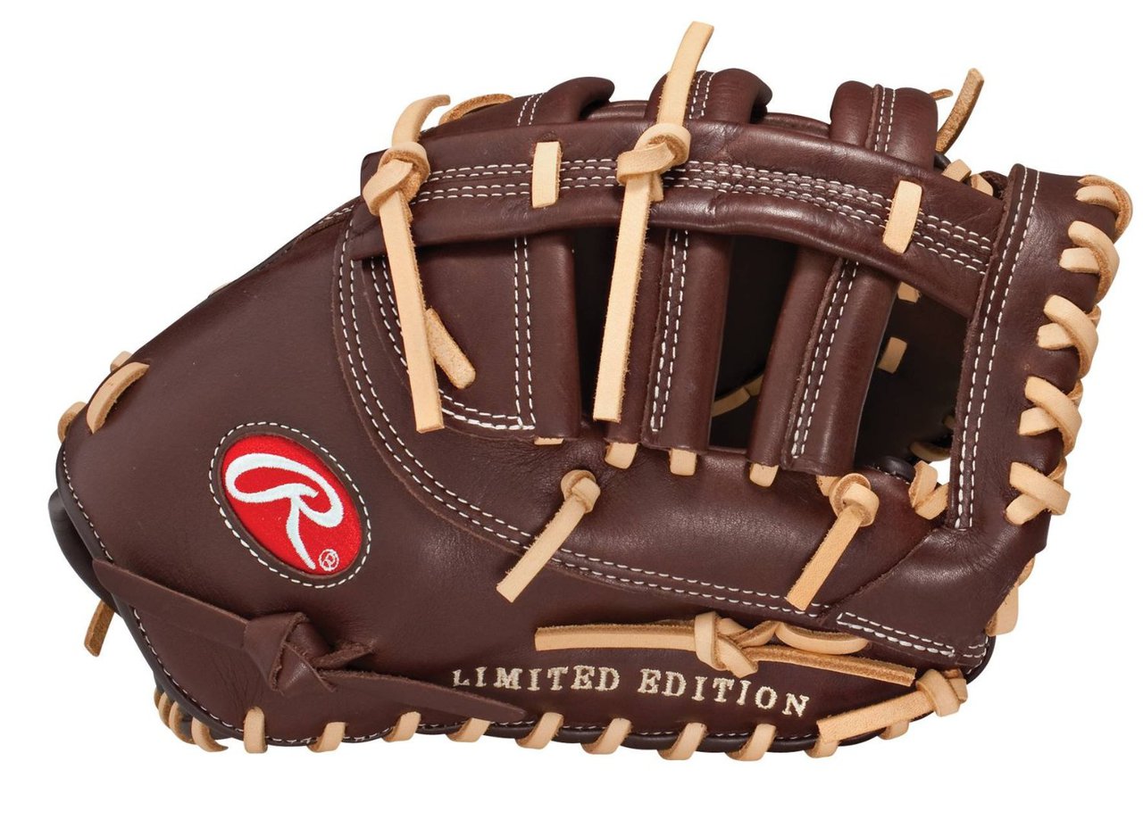 For 125 years Rawlings has brought you, The Finest in the Field gloves. To celebrate the 125 years of excellence, Rawlings has developed this Limited Edition 125th Anniversary Series of gloves. This Gold Glove 1st Base model features the Single Post double bar web, which gives it a stretchable web and forms a snug secure pocket which allows the ball to stick and not bounce. This glove also features a Double Ca-Thug style which allows you to mold the end of the glove to scoop the ball. With its 12 pattern, this glove is designed only for the 1st base position. The Gold Glove Series features the exact same patterns as some of your favorite pros and are designed with a softer, easier to close, game-ready feel. Additionally, PORON XRD palm pads have been added to drastically reduce ball impact to your hand.