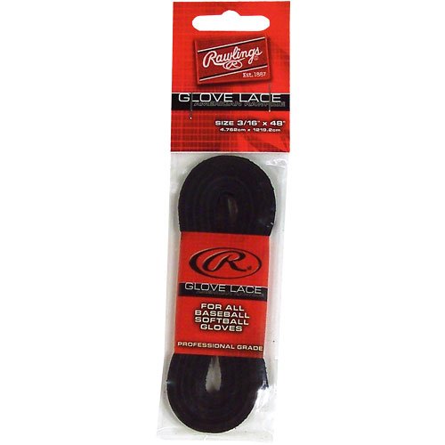 Rawlings Glove Lace Black : Genuine American rawhide baseball glove replacement lace. Sized at the regulation 3/16 width for baseball gloves and 48 long.