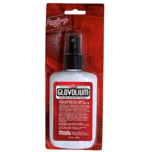 Glovolium glove oil is available in a 4oz spray. Many ball players prefer the convenience of a spray. This is an increasingly popular way to apply glove oil and helps ensure complete coverage of the glove.