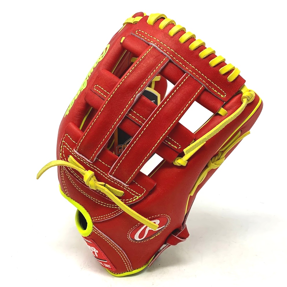 The Rawlings Heart of the Hide July 2023 Gold Glove Club glove of the month is a highly coveted baseball glove that combines exceptional quality and craftsmanship with a unique design. This particular edition, known as the PRORA13S Baseball Glove, features the RA13 pattern, which is favored by the talented outfielder Ronald Acuña Jr. This model is intended for Outfield use. With a length of 12 ¾ inches, it is specifically designed to meet the needs of outfielders. The larger size provides a larger catching surface, allowing outfielders to make spectacular catches and cover more ground in the field. The PRORA13S Scarlet Baseball Glove is constructed using Rawlings' renowned Heart of the Hide leather, known for its durability, flexibility, and excellent performance. This high-quality leather ensures that the glove maintains its shape and withstands the rigors of the game, even after extensive use. The glove also incorporates Rawlings' Pro H™ web, which plays a crucial role in enhancing stability and glove control. The Pro H™ web design creates a deep pocket that helps secure the ball upon impact, preventing it from popping out and ensuring a secure catch. This feature is particularly beneficial for outfielders who frequently encounter high-velocity line drives and fly balls.             Ronald Acuña Jr. is a professional baseball player who made his mark in Major League Baseball (MLB) as a member of the Atlanta Braves. Born on December 18, 1997, in La Guaira, Venezuela, Acuña quickly rose through the ranks of the Braves' minor league system, showcasing his exceptional talent and earning a spot on the team's major league roster. Acuña's journey to the majors began when he signed with the Atlanta Braves as an international free agent in 2014. He swiftly climbed through the minor leagues, displaying his incredible skills as an outfielder and a versatile hitter. His rapid progression through the minors generated a significant buzz, and fans eagerly anticipated his arrival in the big leagues. In April 2018, Acuña's dream came true as he made his MLB debut with the Atlanta Braves. From the moment he stepped onto the field, it was evident that he possessed an exceptional blend of athleticism, speed, and power. Acuña's electrifying presence injected new energy into the Braves' lineup and instantly made him a fan favorite. During his rookie season, Acuña showcased his incredible talent and versatility. He became the youngest player in MLB history to hit a grand slam in the postseason, and he finished the year with a .293 batting average, 26 home runs, and 64 RBIs. These impressive numbers earned him the National League Rookie of the Year award. Acuña's stellar performance continued in subsequent seasons, solidifying his reputation as one of the most exciting young players in the game. In 2019, he became a member of the 30-30 club (30 home runs and 30 stolen bases) and received his first All-Star Game selection. He also helped lead the Braves to the playoffs, contributing with his outstanding offensive production and defensive skills. The following season, Acuña played a crucial role in the Braves' success as they won the National League East division. He finished the shortened 2020 season with a .250 batting average, 14 home runs, and 29 RBIs in just 46 games. Despite a wrist injury that prematurely ended his season, Acuña's impact was undeniable. Unfortunately, in July 2021, Acuña suffered a season-ending ACL tear, which was a significant setback for both him and the Braves. However, his determination and work ethic fueled his recovery process, and he made a successful return to the field in 2022. Acuña's return to the Braves' lineup in 2022 brought a renewed sense of excitement and optimism to the team and its fans. He picked up right where he left off, displaying his exceptional skills as an offensive powerhouse and a dynamic presence in the outfield. Acuña's contributions helped lead the Braves to the postseason, where they eventually won the World Series, securing their first championship in over two decades. Off the field, Acuña is known for his infectious enthusiasm and love for the game. His electrifying style of play and his ability to impact the game in multiple ways have made him a superstar in the making. As he continues to develop and mature as a player, the sky is the limit for Ronald Acuña Jr. He has already established himself as one of the brightest young stars in baseball, and his future in the sport looks incredibly promising.              