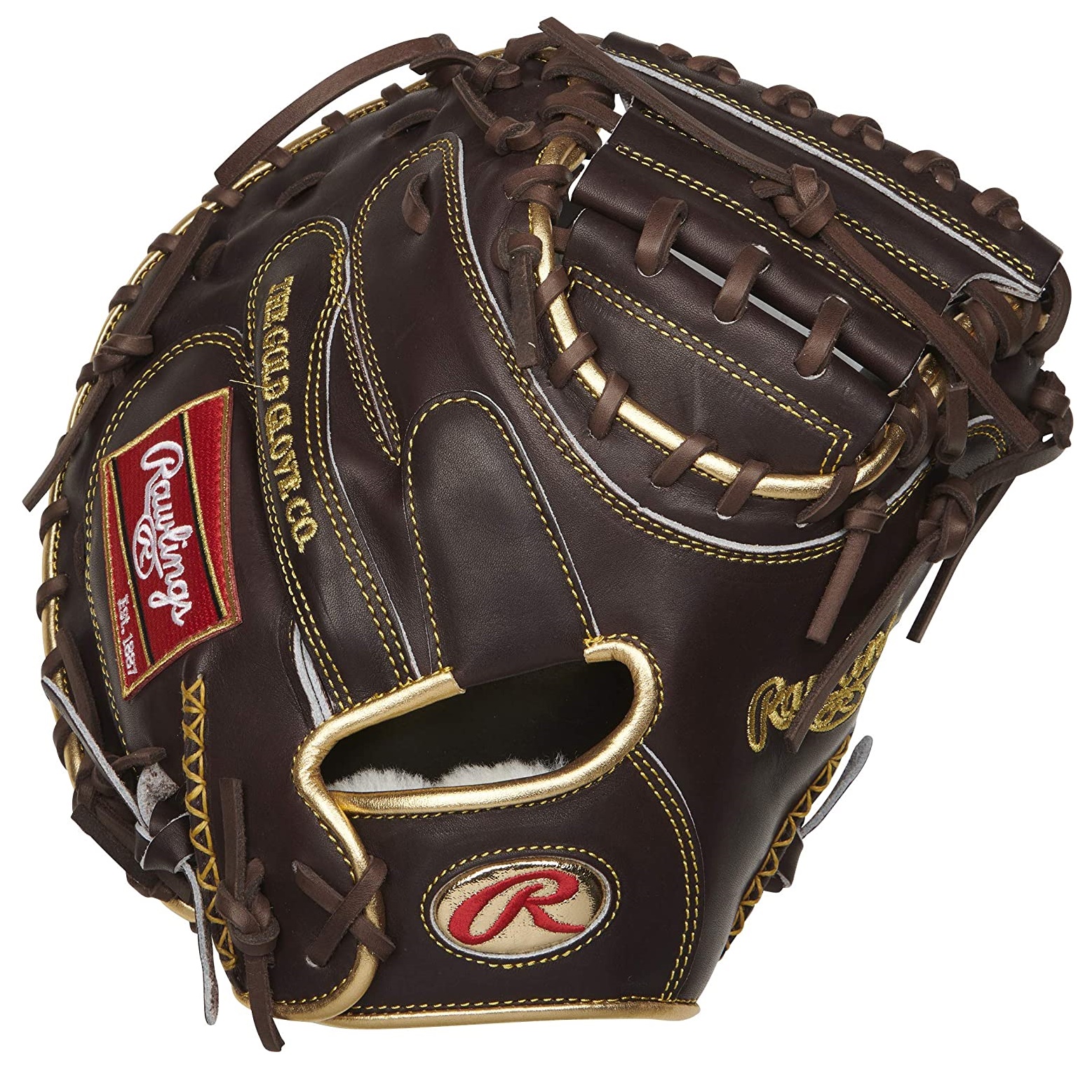 The culmination of 130 years of Rawlings’ glove-making craftsmanship, the Rawlings Gold Glove® series delivers the ultimate in playability and feel, inspiring a new generation of defensive excellence.  Color:   Mocha  Throwing Hand:   Right  Sport:   Baseball  Back:   Conventional  Player Break-In:   70  Fit:   Standard  Level:   Adult  Lining:   Ultra-Premium  Padding:   100% Wool Blend  Series:   Gold Glove  Shell:   European Leather  Web:   1-Piece Solid  Size:   34 in  Special Feature:   Hand-Sewn Welting  Pattern:   CM43  Age Group:   Pro/College, High School    