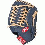 Rawlings GXLE175NC Navy Camel Gamer XLE Series 11.75 inch Baseball Glove (Right Handed Throw) : The GXLE175NC Gamer XLE series features PORON XRD impact absorption padding and an exclusive limited edition colorway. With Rawlings pro patterns, pro grade laces, and pro soft leather, this series is ideal for the player looking for a game-ready glove in the same pattern as their favorite pro player.