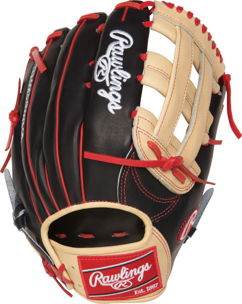 Rawlings Heart of the Hide Bryce Harper Gameday pattern baseball glove. 13 inch Pro H Web and conventional back. Handcrafted from the top 5% of steer hides and the best pro grade lace, Heart of the Hide glove durability remains unmatched. The leather has been injected with oil for a smooth finish and it is lined with deer skin for a soft feel. Game Day pattern of Bryce Harper. Details Age: Adult Brand: Rawlings Map: Yes Sport: Baseball Type: Baseball Size: 12.75 in