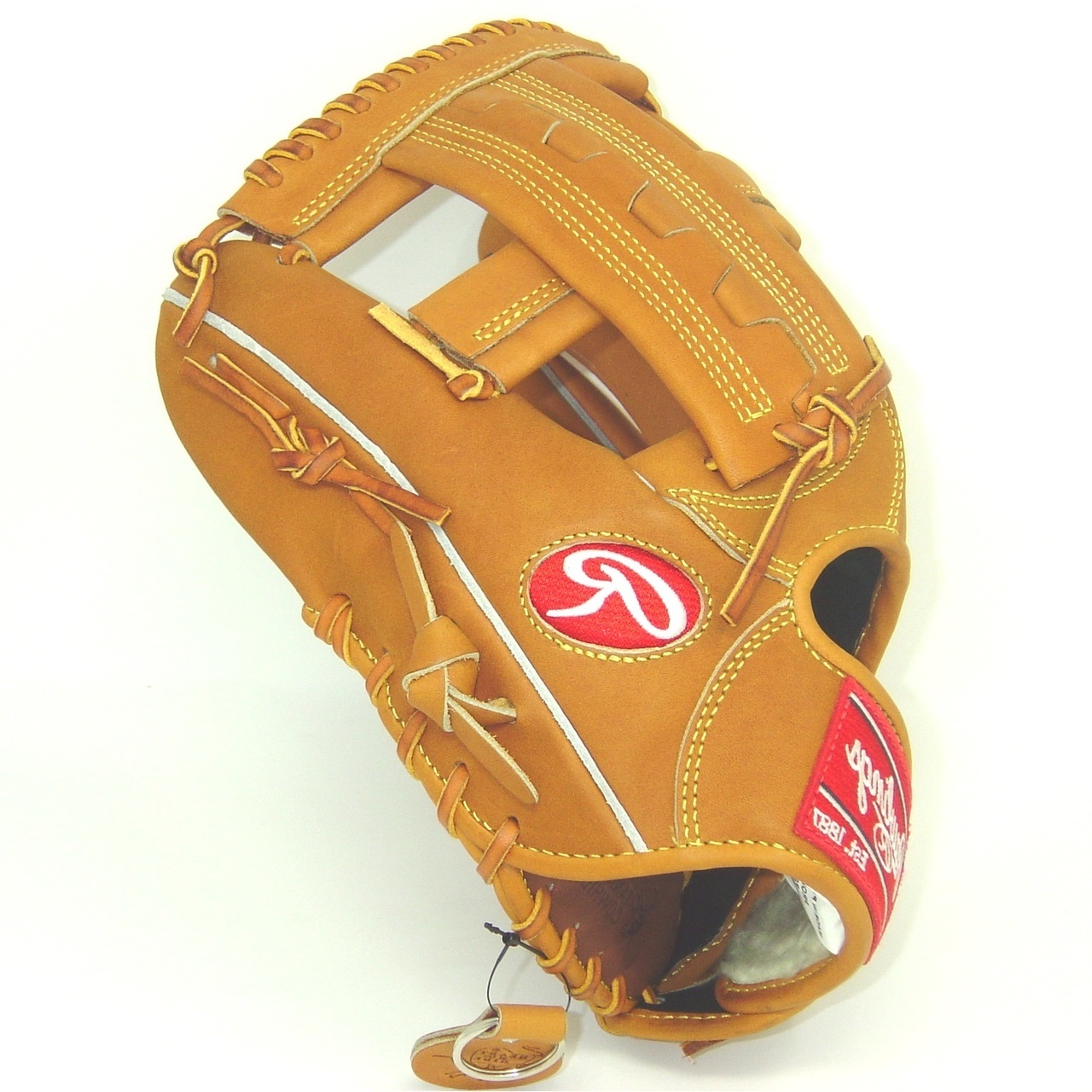 Left Hand Throw Rawlings Ballgloves.com exclusive PRORV23 worn by many great third baseman including Robin Ventura. Made with Japanese tanned Heart of Hide leather. Stiff with break in needed. 12.25 inch pattern and Single Post I Web makes this glove a excellent third base mitt. Deer tanned cowhide inside lining and no palm pad. Made in the Phillipines. This Rawlings baseball glove is a pro model with pro performance. World renowed Heart of the Hide leather for unmatched durability. Crafted from authentic Rawlings Pro patterns. Produced by the world finest Rawlings glove technicians. Soft full grain leather palm and finger back lining provide exemplary comfort. USA tanned leather lacing for durability. Single Post Open Web and Open Back.
