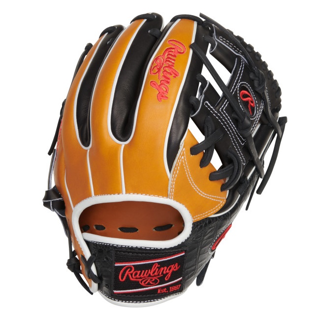 Add some cool color to your ballgame with this Rawlings Heart of the Hide ColorSync 6 11.5-Inch infield baseball glove. Rawlings artfully crafted this glove from ultra premium steer hide leather for superior performance and quality. Also, thanks to its stylish two tone design and ultra rare black and red ColorSync patch, you'll stand out on the field for more than just great play. The deer tanned cowhide lining, thermoformed wrist lining, and padded thumb sleeve work together perfect to provide a superior fit and feel on this great gamer. In addition, the glove features Rawlings new 93-pattern, which combines two of our classic infield patterns — the 31 and the NP — together. As a result, you get the width of the 31 with the flatter pocket of a NP, allowing for maximum range and lightning fast transfers. Truly, this is the perfect glove for any infielder who wants to play great and look awesome doing it. Get yours before it's gone — order your limited edition HOH ColorSync 6.0 11.5-inch infield glove today.