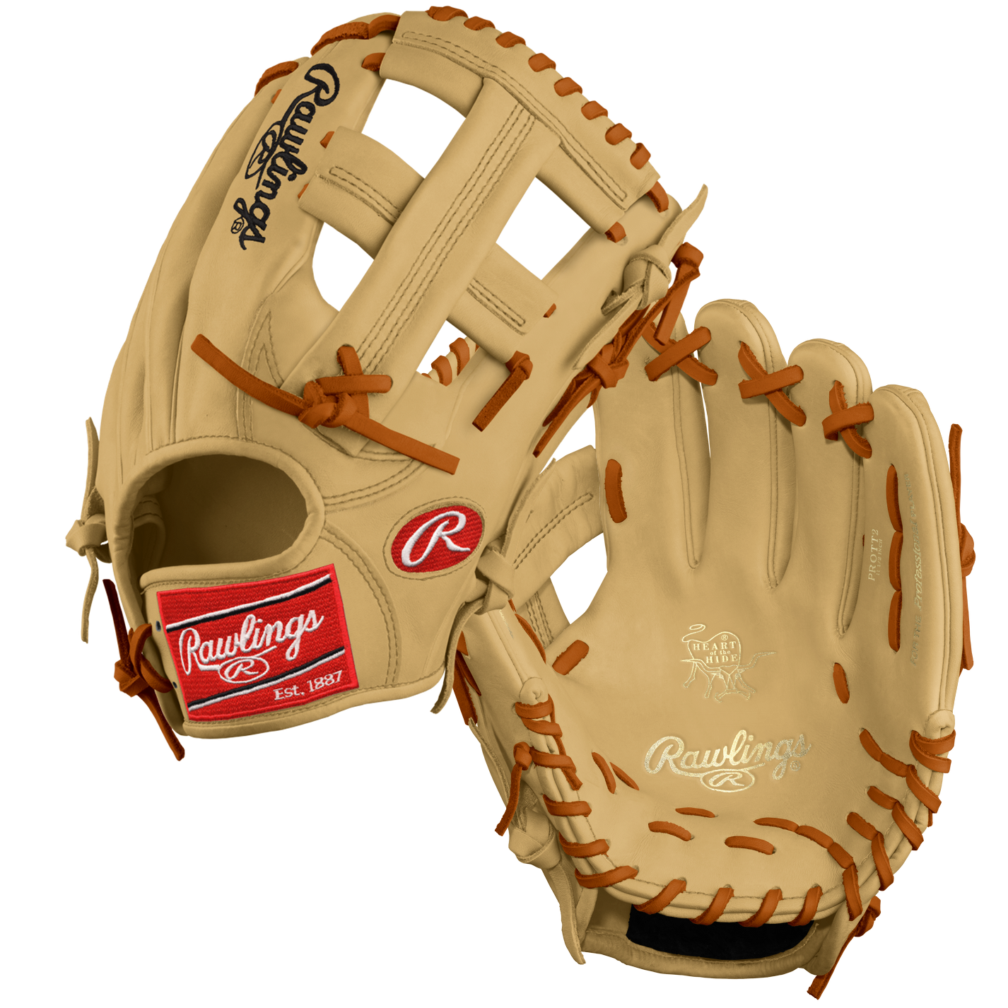        Pattern TT2 Sport Baseball Leather Heart of the Hide Fit Standard Throwing Hand Right-Hand Throw Position Infield Size 11 1/2 Web Single Post w/ X Lace Color Camel Logo Patch White on Scarlet Leather Color Camel Shell Palm Camel Laces  Lining Camel Shell Palm Color Welting Palm Camel Welting Back Camel Binding Camel Camel Stitching Stamping Gold Heel Pad Full Wrist Lining Thermo Formed Break-In Standard     
