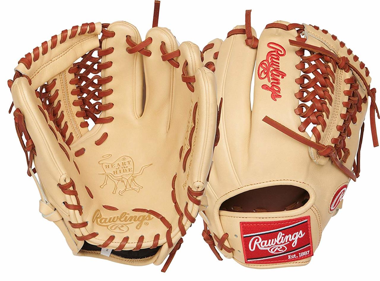             The Rawlings Heart of the Hide PRO205-4CT is an 11.75-inch modified trapeze glove designed to give infielders, pitchers, and utility players an added advantage on the field. Its versatile 200-pattern pocket is a popular choice among professionals due to its exceptional ball security. Crafted from Rawlings' legendary steer-hide leather, this glove offers unmatched durability and reliability. The camel colorway and rich brown laces add a touch of sophistication to its appearance, making it a standout choice that is sure to catch everyone's attention. The PRO205-4CT features a conventional back design, providing a classic look and feel. With a standard fit, this glove offers a comfortable and secure feel for players of all levels. The deer-tanned cowhide lining and moldable padding enhance comfort and allow for a customized fit. As part of Rawlings' Heart of the Hide series, this glove is built to last. The shell is constructed from premium steer hide leather, ensuring long-lasting performance and superior quality. The trap-eze web design adds versatility and control, making it ideal for infielders who need to quickly transfer the ball from glove to hand. With a player break-in of 70, this glove offers a good balance between immediate usability and the ability to shape it to your preference over time. It is suitable for adult players as well as those in high school, 14U, and 12U age groups. The Rawlings Heart of the Hide PRO205-4CT is a true masterpiece, combining premium materials, expert craftsmanship, and a design that meets the demands of serious players. If you're looking for a reliable and long-lasting glove that will give you the edge on the field, this glove is the perfect choice. Its medium pocket depth, improved ball security, and comfortable lining make it an essential tool for any infielder or pitcher. The addition of durable Tennessee Tanning rawhide leather laces further adds strength to the glove, ensuring it can withstand the rigors of the game.        Throwing Hand: Right Sport: Baseball Back: Conventional Player Break-In: 70 Fit: Standard Level: Adult Lining: Deer-Tanned Cowhide Padding: Moldable Series: Heart of the Hide Shell: Steer Hide Leather Web: Trap-Eze Size: 11.75 in Pattern: 200 Age Group: Pro/College, High School, 14U, 12U Crafted from premium steer hide leather  Features medium pocket depth preferred by infielders         Thumb-to-pinky close improves ball security  Palm lining and soft fingerback linings offer a comfortable feel Durable Tennessee Tanning rawhide leather laces add strength      