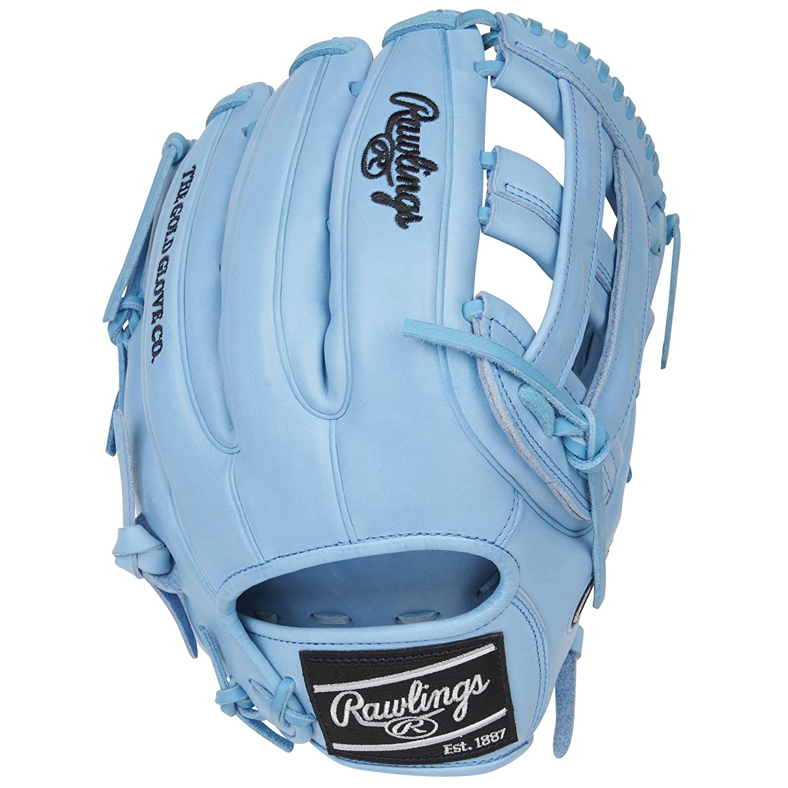 Get your hands on the ultimate baseball glove with Rawlings Heart of the Hide. Crafted from the finest steer leather, these gloves are taken from only the top 5% of all Rawlings hides, ensuring unbeatable structure and durability. With its narrow fit and 12.75 inch size, this Colombia Blue Heart of the Hide glove features a Pro H Web and is designed for the pro player in you. Don't settle for less, upgrade your game with the Heart of the Hide.  Colombia Blue Narrow Fit Pro H Web 12.75 Inch 