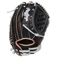 Rawlings Heart of The Hide Black Rose Gold Softball Glove Basket Web 12 inch Right Hand Throw