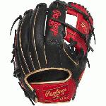 Pro I™ web is typically used in middle infielder gloves Infield glove 60% player break-in Recommended for adult or elite player Conventional back features a wide opening above the wrist Authentic Pro patterns Tennessee Tanning pro lace Deer-tanned cowhide lining Heart of the Hide traditional leather shell