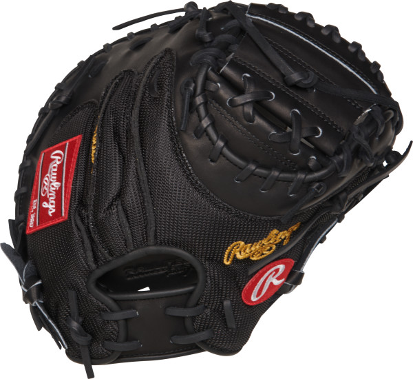 Rawlings Heart of the Hide Yadier Molina gameday pattern 34 inch catchers mitt. 3 piece solid web and conventional back. This Yadier Molina Game Day Heart of the Hide Pro Mesh Catcher's Mitt features the One Piece Closed Web, which creates maximum strength and durability. With its 34 pattern, this catcher's mitt is the largest model made by Rawlings, the glove forms a good pocket, which makes it easier to control the ball and scoop up pitches in the dirt. The Yadi Heart of the Hide Pro Mesh Series is the perfect combination of weight and performance. Utilizing Pro Mesh and Heart of the Hide leather, these gloves on average are 15% lighter and do not sacrifice any durability or performance. This glove is made to the exact specifications of the game day glove worn by Gold Glove Award Winner Yadier Molina. Details Age: Adult Brand: Rawlings Map: Yes Sport: Baseball Type: Baseball Size: 34 in Color: Black Hand: Right