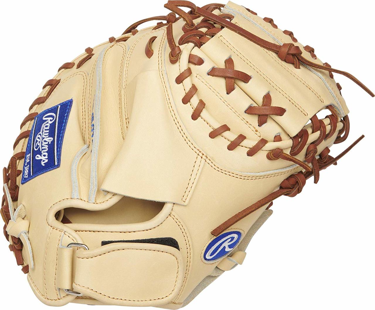 Crafted from world-renowned Heart of the Hide ultra-premium steer-hide leather, this Rawlings Salvador Perez glove is the perfect combination of craftsmanship & performance. This 32. 5-inch catcher's mitt performed at a high level for Gold Glove winner Perez and it will certainly perform for you too. With this mitt you'll experience unrivaled protection, durability, and performance every inning behind the plate. Its solid 1-piece web design and ability to break in exactly to your liking, you'll be ready to handle hard throwers, insane breaking balls and be ready to gun down runners who thought they got a good jump. The moldable padding and deer-tanned cowhide lining both allow you to custom-fit your Heart of the Hide catcher's mitt for added comfort and feel in every situation you face. Don't wait, get your Salvador Perez catcher's mitt now and backstop your team throughout the season with the highest-quality glove around! Color Camel Throwing Hand Right Sport Baseball Back Velcro Strap Player Break-In 60 Fit Standard Level Adult Lining Deer-Tanned Cowhide Padding Moldable  Series Heart of the Hide  Shell Steer Hide Leather Web 1-Piece Solid Used By Salvador Perez Size 32.5 in Special Feature Pro Game Day Patterns Pattern SP13   Age Group Pro/College, High School, 14U, 12U    