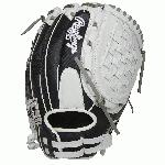 Rawlings Heart of the Hide Softball Glove 12.5 Basket Web Black White Right Hand Throw