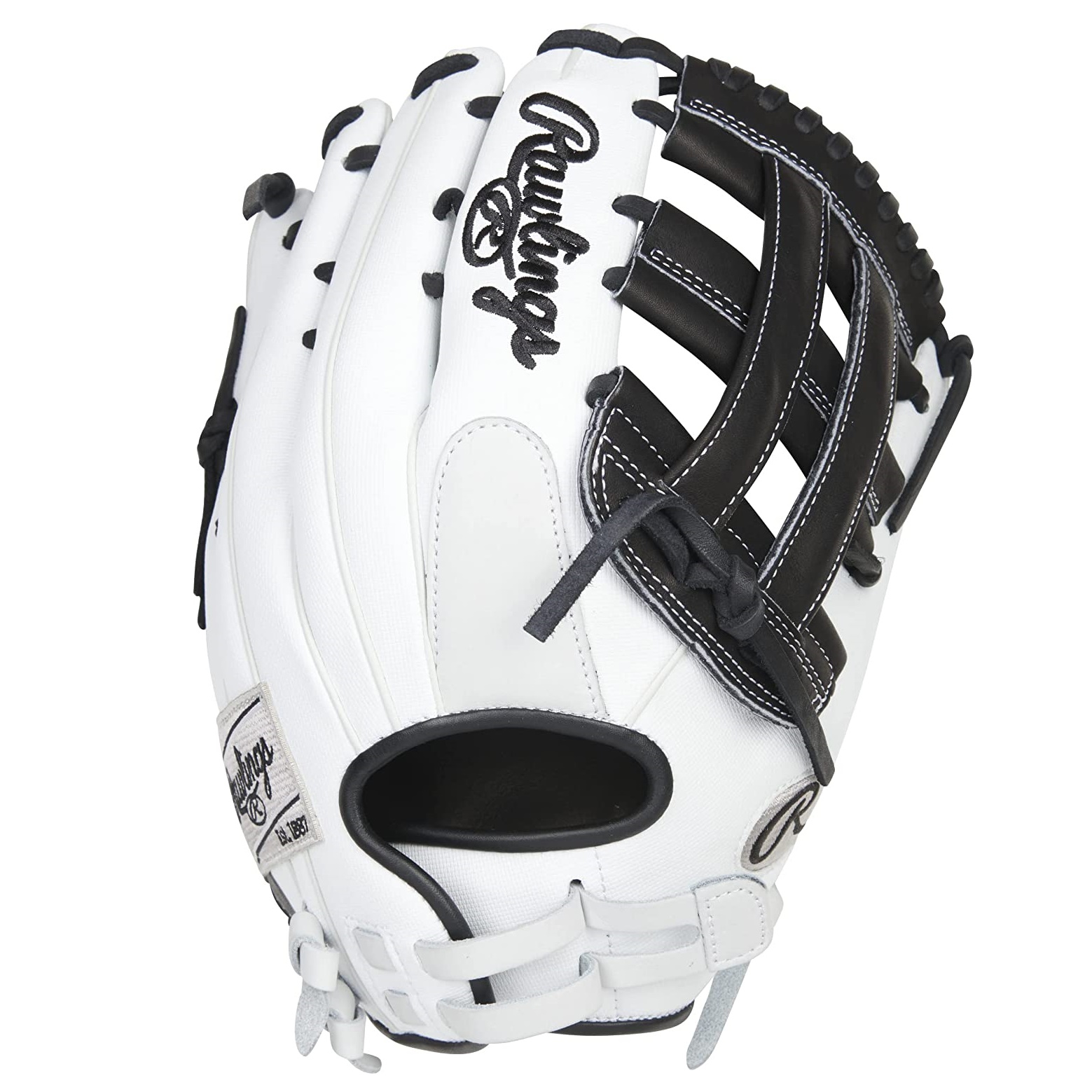 rawlings-heart-of-the-hide-softball-glove-12-75-white-black-right-hand-throw PRO1275SB-6BSS-RightHandThrow Rawlings  Unmatched performance comfort and durability come together with this Rawlings Heart
