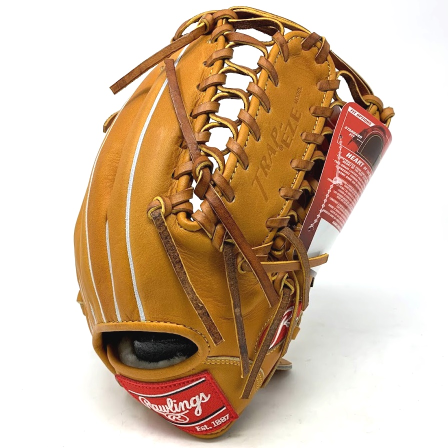 Ballgloves.com exclusive PRO12TC in Horween Leather. Horween tan shell. 12 inch. Trap Web. Grey Split Welt. Glove made famous by Ozzie Smith.