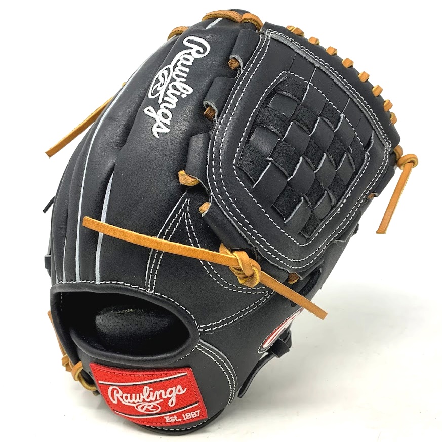 rawlings-horween-heart-of-hide-prodj2-tan-lace-baseball-glove-11-5-right-hand-throw PRODJ2-3BT-RightHandThrow   Rawlings DJ2 black with tan laces in Horween leather.   