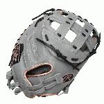rawlings liberty advanced color series fast pitch catchers mitt 34 inch gray right hand throw