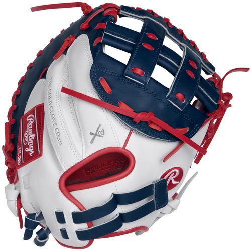 rawlings-liberty-advanced-softball-catchers-mitt-33-rlacm33fpw-right-hand-throw RLACM33FPWNS-RightHandThrow Rawlings 083321439391 33 Inch Womens Catchers Model Custom Fit Adjustable Non-Slip Pull Strap