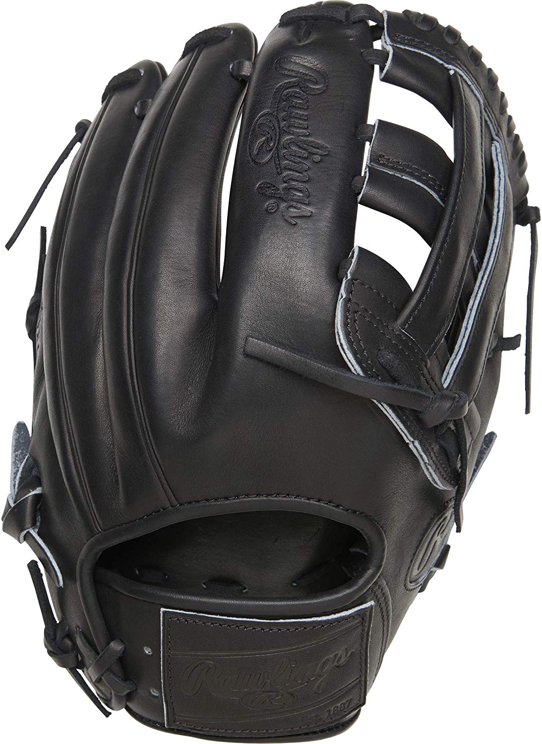 rawlings-pro-label-black-baseball-glove-12-25-right-hand-throw PROKB17-6B-RightHandThrow Rawlings 083321691386 12.25 pattern Limited Edition Kris Bryant Pattern Indent Stamping On Shell