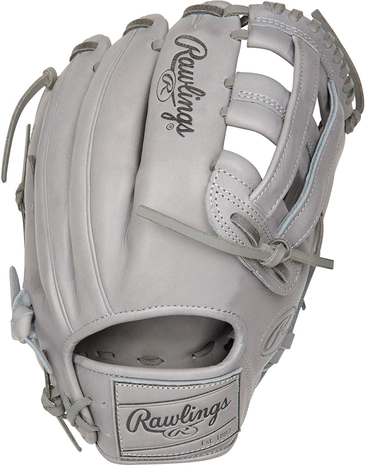 rawlings-pro-label-grey-baseball-glove-12-25-right-hand-throw PROKB17-6G-RightHandThrow Rawlings 083321691393 12.25 pattern Limited Edition Kris Bryant Pattern Indent Stamping On Shell