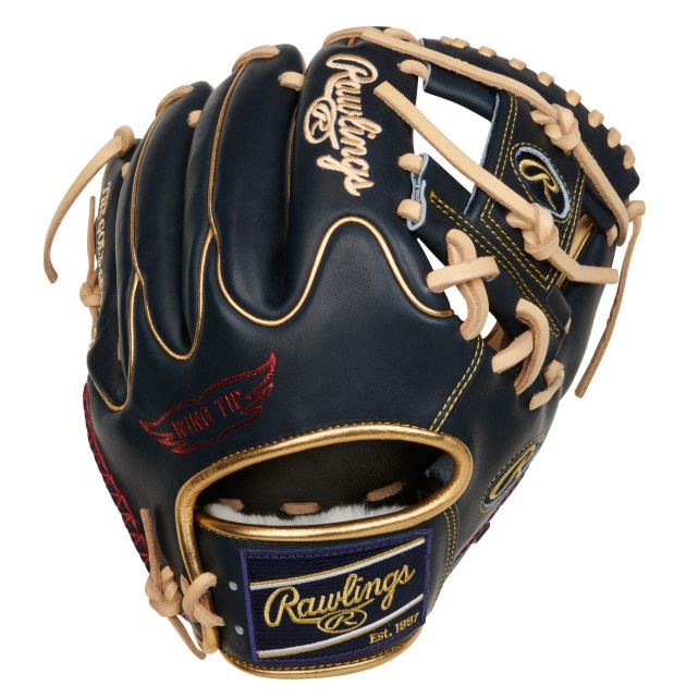 Introducing the Rawlings Pro Preferred: RPROS204W-2CN Baseball Glove, a superior choice for serious players. This exceptional glove features an 11 1/2 size and showcases the popular 200 Wingtip Pattern, providing excellent coverage for infielders. Designed for right-handed throwers, its Pro I™ web design offers optimal control and quick ball transfer. Crafted with meticulous attention to detail, the RPROS204W-2CN glove boasts a striking color combination of Camel and Navy, adding a touch of style to your game. The premium quality leather used in its construction ensures durability and a comfortable feel. What sets this glove apart is the hand-sewn welt, a testament to Rawlings' commitment to craftsmanship. The hand-sewn welt not only enhances the glove's overall comfort but also offers a refined aesthetic appeal. The Rawlings Pro Preferred series is trusted by professional athletes worldwide, and the RPROS204W-2CN exemplifies the high standards associated with this line. Elevate your performance on the field with this top-tier glove, designed for players who demand nothing but the best.