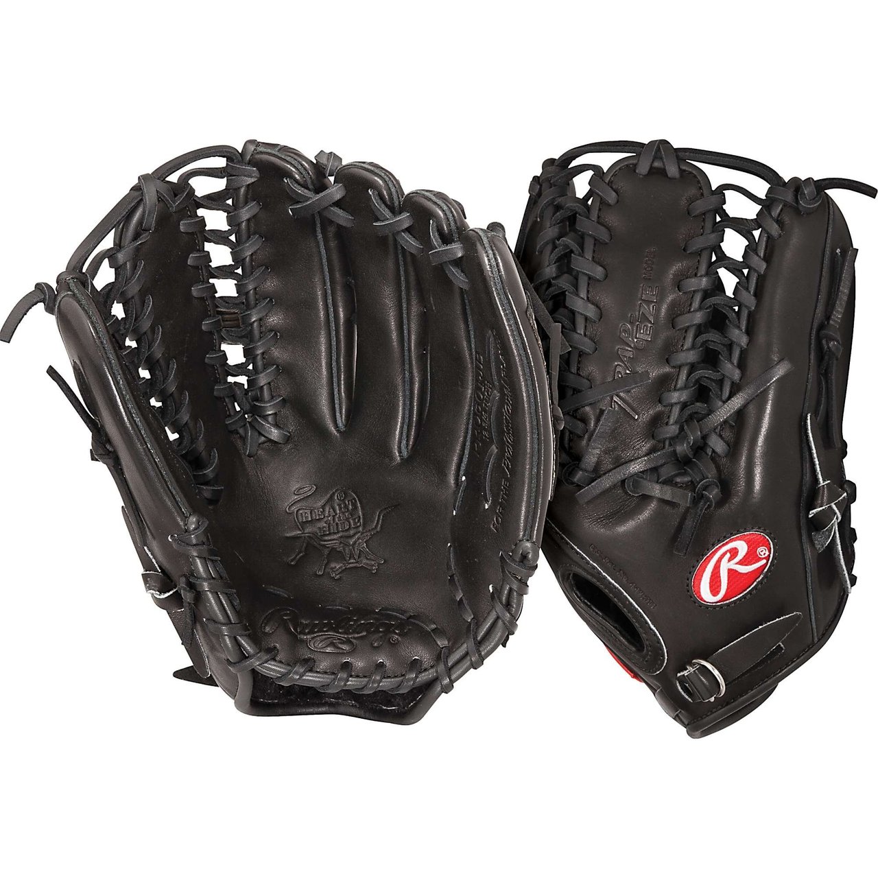 Rawlings PRO601JB Heart of the Hide 12.75 inch Baseball Glove (Right Handed Throw) : This Heart of the Hide baseball glove from Rawlings features the Trap-Eze Web pattern, which is referred to as the six finger glove. The web is part of the glove, not separate from it, allowing for maximum strength. With its 12 34 pattern, deep pocket, and open web, this pattern is the most popular glove among outfielders. Worn by countless Rawlings Gold Glove Award winners since 1958, the traditional Heart of the Hide series sets the standard. With premium steer hide leather, the best pro patterns and highest quality craftsmanship in the world, the HOH series and it's new colorways provide elite players with the pro-style glove they need to make their work in the field.