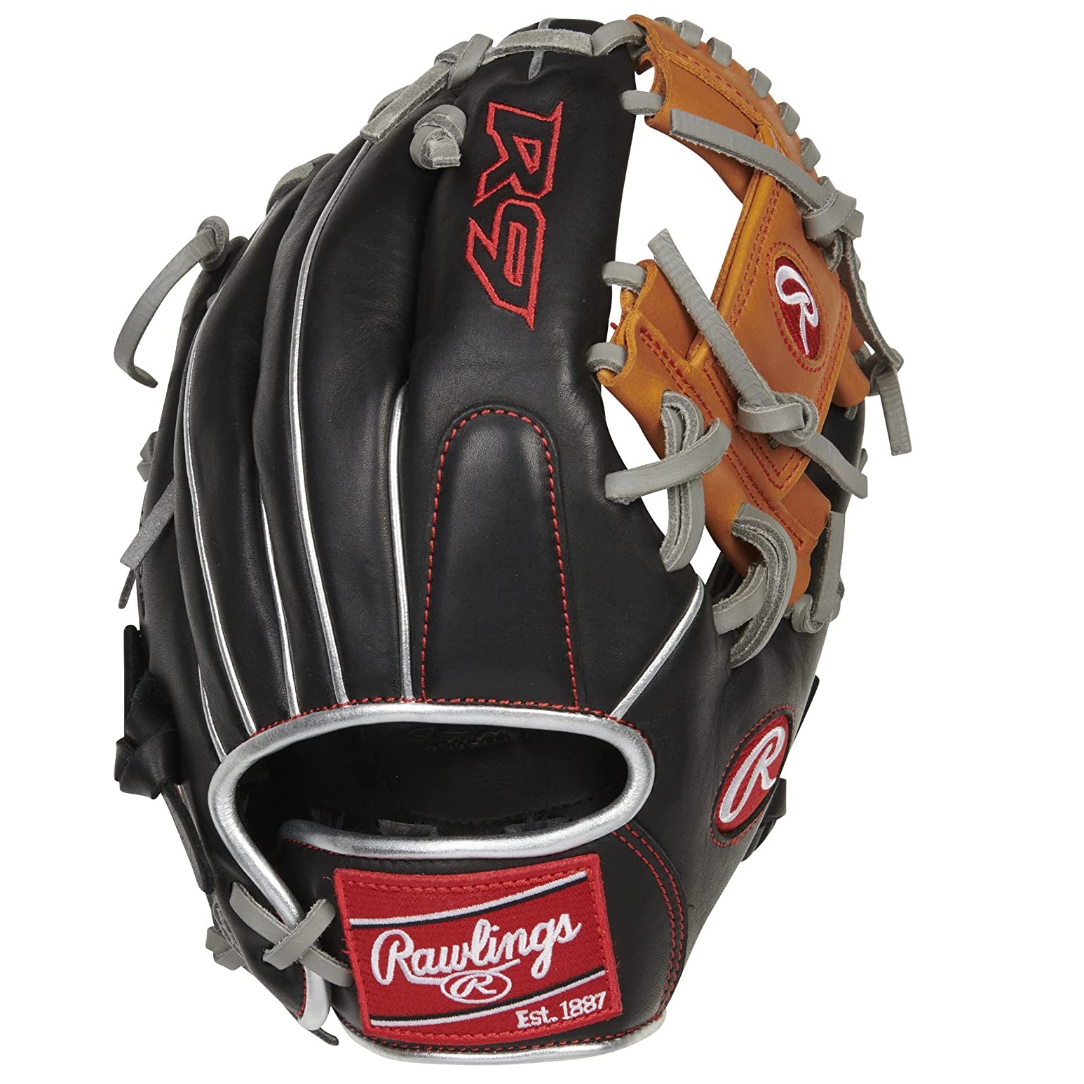 rawlings-r9-contour-baseball-glove-11-25-inch-pro-i-web-right-hand-throw R91125U-2BT-RightHandThrow Rawlings  Contour Fit  Narrow Finger Stalls Lowered Finger Stalls Smaller Wrist