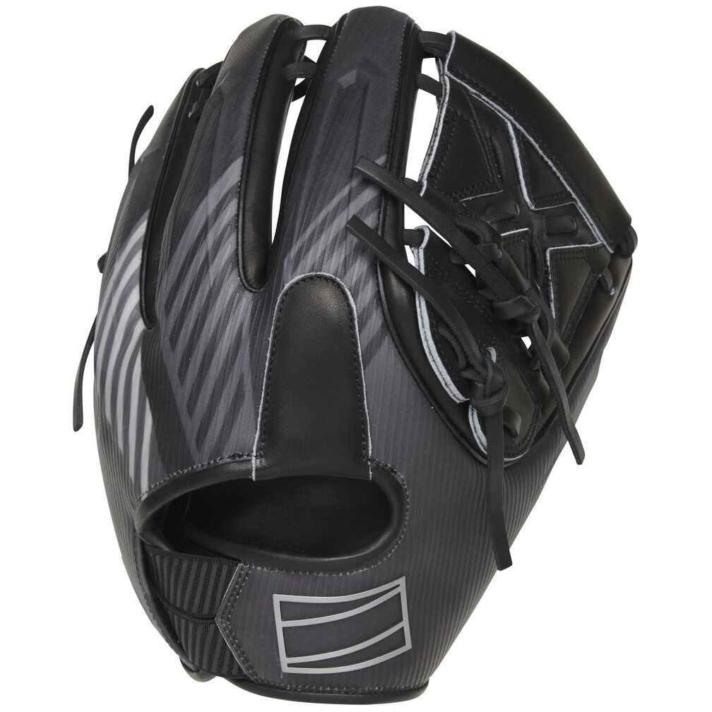 The Rawlings Rev1X 11.75 black baseball glove is a top-of-the-line option for serious players. The gloves are engineered with cutting-edge technology and features like Carbon's DLS method for creating a 3D-printed lattice structure for improved durability, a multi-layer back with molded design, a lace-less 2-Piece solid web and heel, and an adaptive hand opening for a custom fit. These innovative features, combined with high-quality materials, make the Rev1X a defensive masterpiece that can take your game to the next level. Rawlings engineers have created the REV1X Series, a revolutionary baseball glove that brings new innovations to the game. Developed in collaboration with top pros, the REV1X uses cutting-edge technology such as Carbon’s Digital Light Synthesis™ (DLS™) method to create a 3D-printed lattice structure in the thumb and pinky, providing variable stiffness that lasts longer than traditional wool padding. The REV1X is also constructed from the highest quality materials and features a multi-layer back with a molded, 3D-sublimated design. The 11.75-inch model has a black and gray design and a revolutionary lace-less 2-Piece solid web and heel for added consistency. It also has an adaptive hand opening for a custom fit on the wrist. The REV1X is a defensive masterpiece that will take your game to the next level.