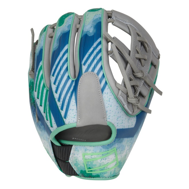 Introducing the Rawlings REV1X Series Baseball Glove—a game-changer for infielders. Experience the infield REVolution with this 11.75-inch glove, endorsed by Mets superstar Francisco Lindor. Lindor's signature split-single web post and eye-catching green, white, and blue colorway make this glove stand out on the field. The REV1X series represents years of meticulous craftsmanship and cutting-edge technology, setting a new standard for ball gloves. Utilizing Carbon's Digital Light Synthesis™ (DLS™) method, we've engineered a flawless, 3D-printed lattice structure in the thumb and pinky areas. Unlike traditional gloves with wool padding that degrades over time, these 3D-printed components provide long-lasting variable stiffness. Say goodbye to floppy gloves and enjoy optimal support and playability. With the REV1X glove, you can effortlessly execute quick transfers and smooth backhands, just like Lindor. In addition, the laceless palm design ensures an unobstructed fielding surface, offering a seamless grip without any awkward hindrances. If you're an infielder seeking to revolutionize your defensive game, the 11.75-inch REV1X infield glove is a must-have. Upgrade your performance now and experience the difference.