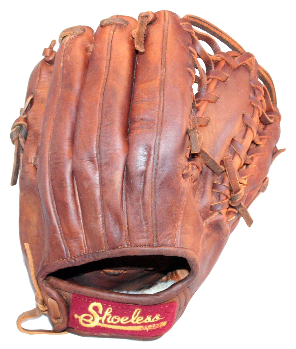 Shoeless Joe 11.5 Baseball Glove 1150SF (Right Hand Throw) : Shoeless Joe provides any infielders, especially a middle infielder, 4 Web choices in a 11 12 inch ball glove. Regardless if the player chooses the Modified Trap, Six Finger, I Web or H Web glove, it will feel like a true extension of the hand. These gloves are designed to let the player catch any fly or ground ball, and make a quick transition to the throwing hand. So that a player can quickly take their glove to the field, the Shoeless Joe11 12 gloves are made with 100% Tobacco tanned steer hide, and are hand laced and oiled and require very little break in time.