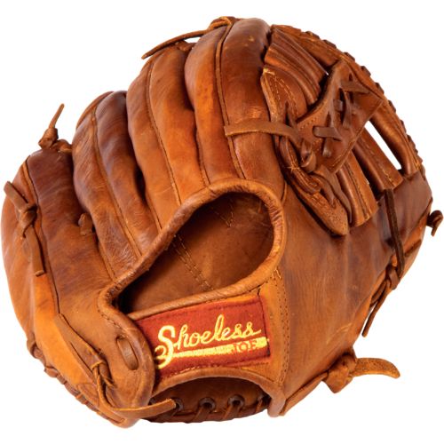 Shoeless Joe Outfield Baseball Glove 13 inch 1300SB (Right Hand Throw) : The 13 inch Shoeless Joe outfielders gloves come in 2 different Web styles, the Modified Trap and a Single Bar design. Shoeless Joes 13 inch fielders gloves give the ball player that extra reach and size of pocket to allow the player to make that extended catch, instead of not making the play. Like all Shoeless Joe Gloves, the 13 series are made with 100% Steer hide Tobacco tanned leather , are hand laced and oiled and require very little break in time.