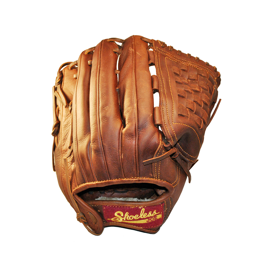 Shoeless Joe's Professional Series 12 1/2-Inch Basket Weave Web glove is a highly sought-after addition to the Shoeless Joe Ball gloves line. The basket-like web is made up of woven leather strips, making the glove both flexible and durable. The basket web style allows for maximum contact with the ball, minimizing ball spin and ensuring a secure catch in the pocket. XRD® foam, providing extreme impact protection and comfort while catching, is included in all Professional Series baseball gloves from Shoeless Joe. This 12 1/2-inch glove is suitable for ages 11 and up and features a classic open back design. The special aged antique tobacco leather is hand-cut and sewn individually and goes through a professional break-in process for added quality and durability.