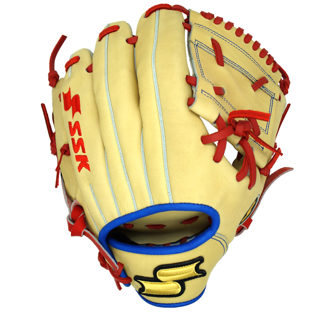 The SSK Ikigai Baez Blonde custom glove is the exact blonde color and feel of Baez’s 2019 on-field glove. Made by Shokunin craftsmen, this Premium Japanese tanned steerhide leather glove is designed for elite levels of baseball play. referred Position Infielder Glove Web One Piece Glove Size 11.5 Throwing Hand Right Hand Leather Premium Japanese Tanned Steerhide Lacing Top Grain Leather Palm Premium Steerhide Lining Color Blonde, Red, Gold Logo And More Custom Glove Bag Included, Custom Product, Shokunin Craftsmanship