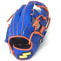 p11.50 Inch Baseball Glove Colorway: Blue | Orange Conventional Open Back Dimple Sensor Technology Infield Glove For Young Players./p