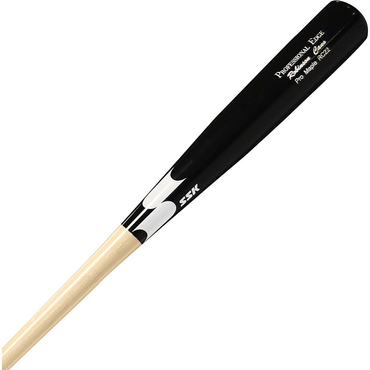 The SSK RC22 33 inch Professional Edge maple wood bat from SSK is made from North American Maple for extreme hardness and durability. It has a 2932 inch handdle and a traditional knob. The RC22 has a 2.53 inch barrel and is cupped on the end. All SSK bats are ink dot certified to show the straightness of the wood grain. The RC22 features a classic natural handle and black barrel finish. Professional players around the world use SSK bats. For over 50 years SSK has been bringing players cutting edge bat and glove designs. 