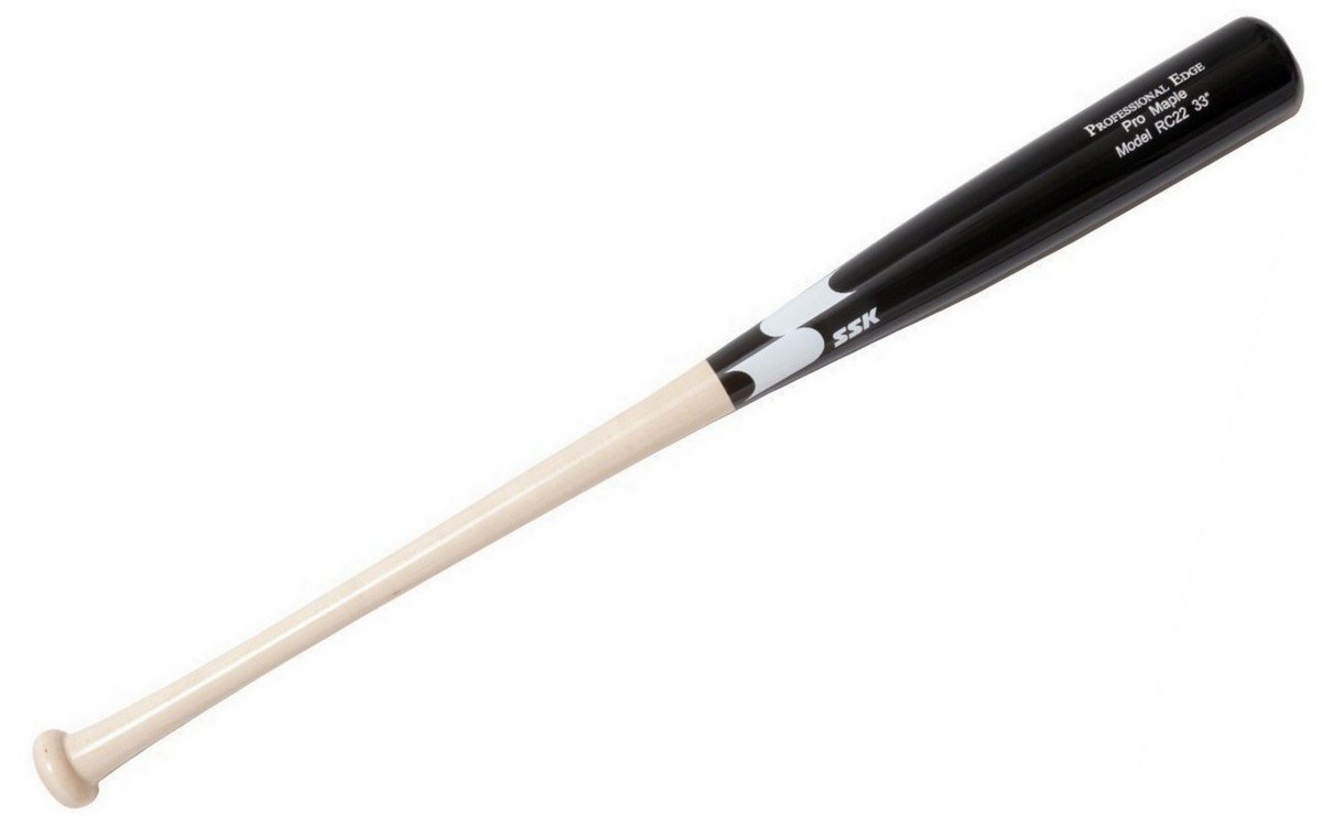 ssk-wood-baseball-bat-maple-rc-22-black-barrel-nat-handle-34-inch SM-RC22-BN-34 SSK 083351450625 The SSK RC22 34 inch Professional Edge maple wood bat from